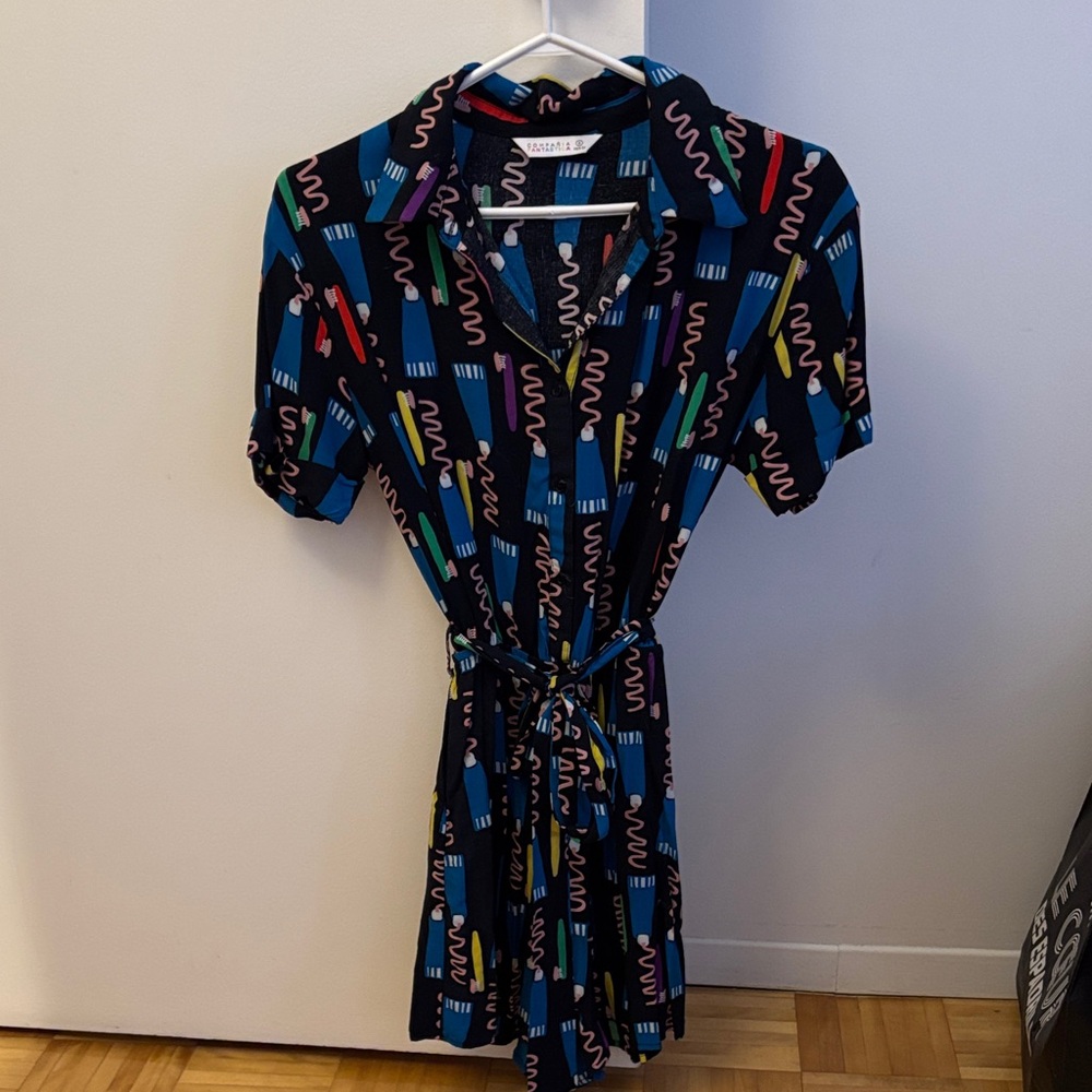 Vibrant Geometric Print Dress